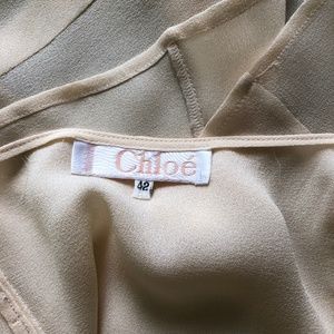 Chloe Silk lace Blouse Gorgeous 42 5 Button 2 peac